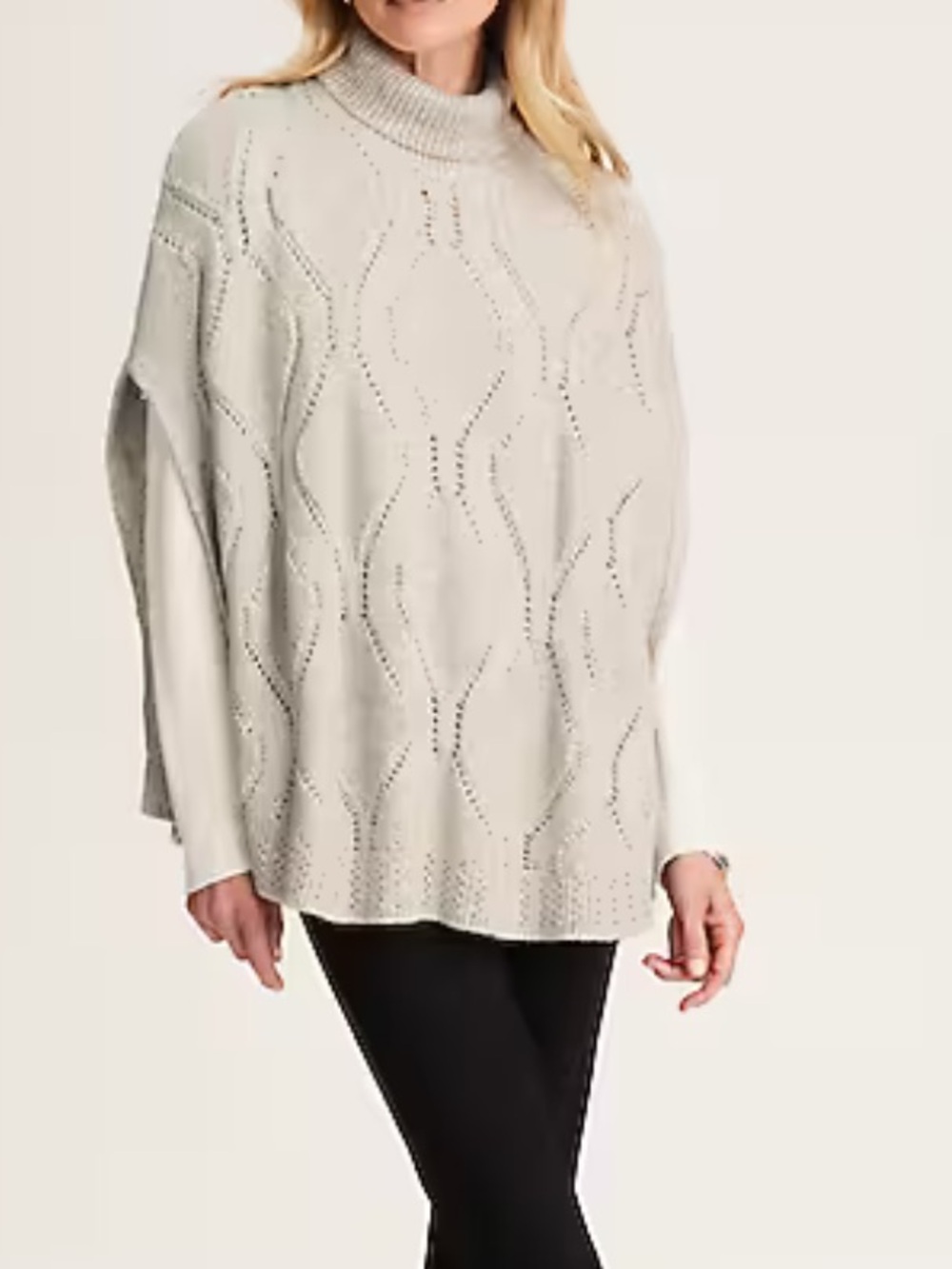 J Jill cotton-blend poncho High side vents S new